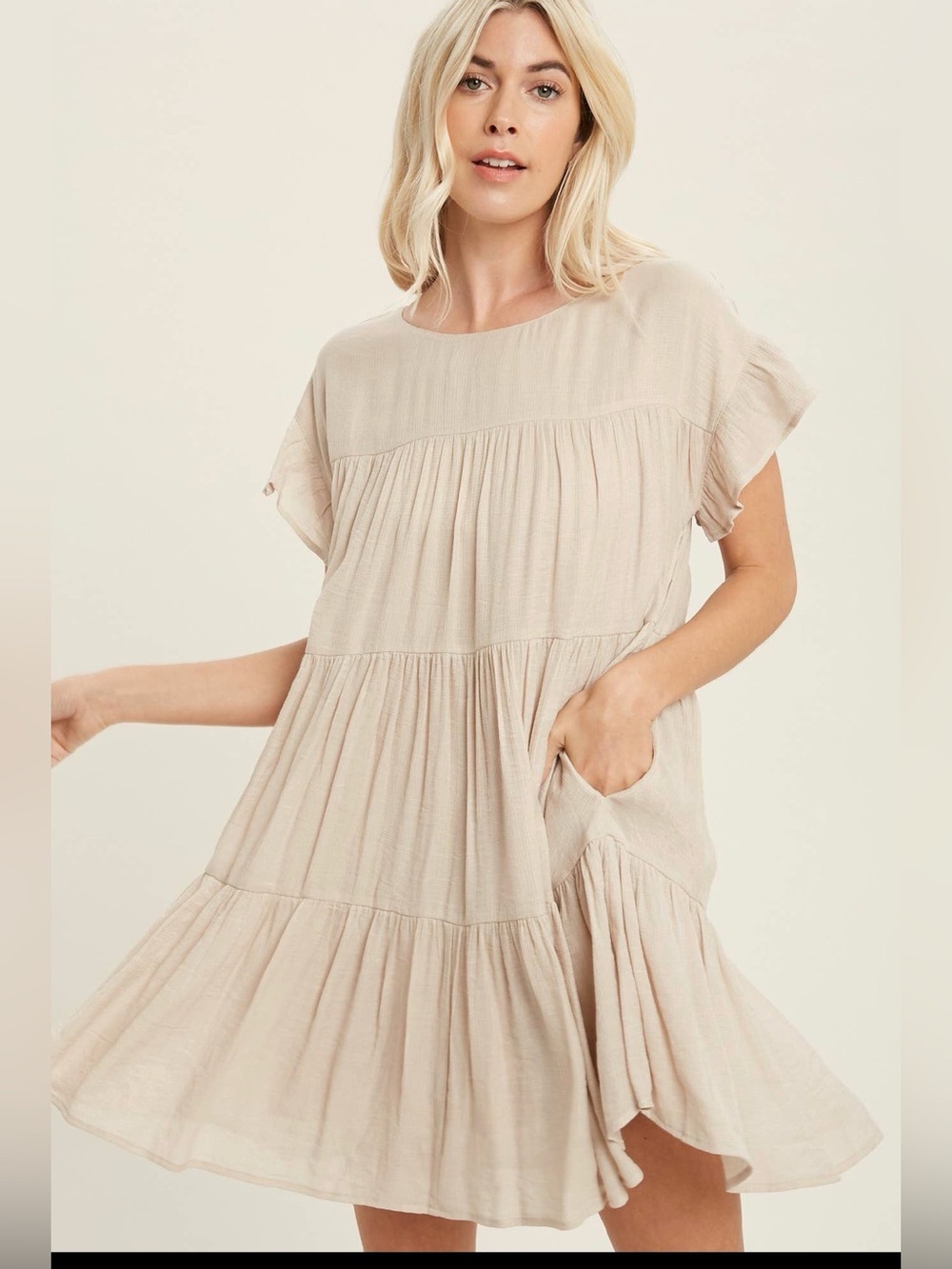 Ruffle Hem Tiered Babydoll Dress